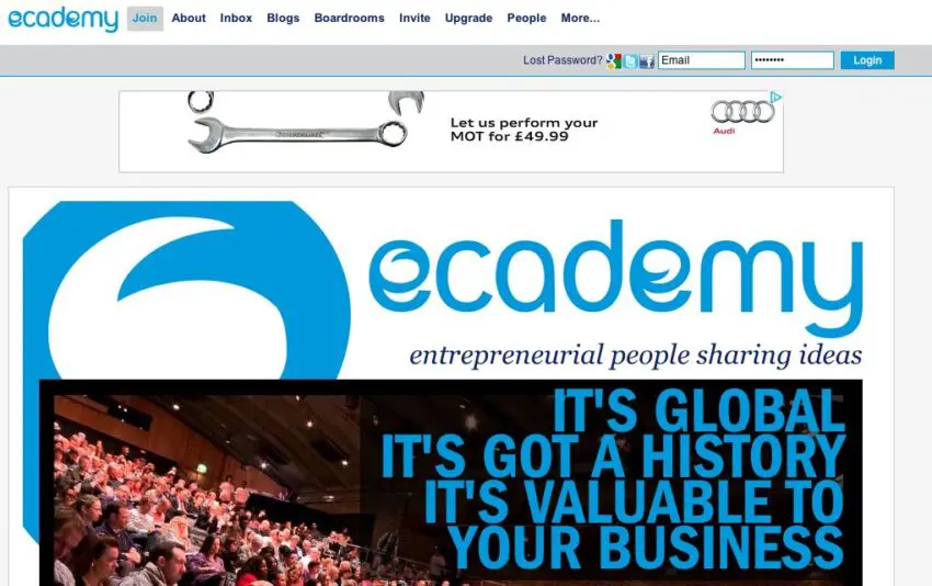 Ecademy Sale to Lyndon Wood