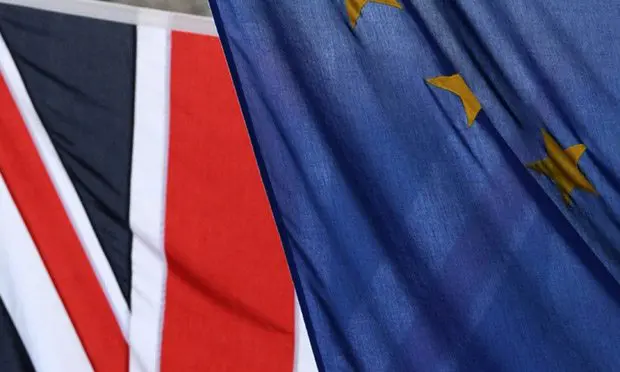 The Union Jack and European Union flag