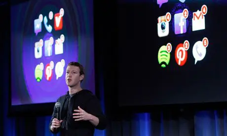 Mark Zuckerberg at Facebook phone launch