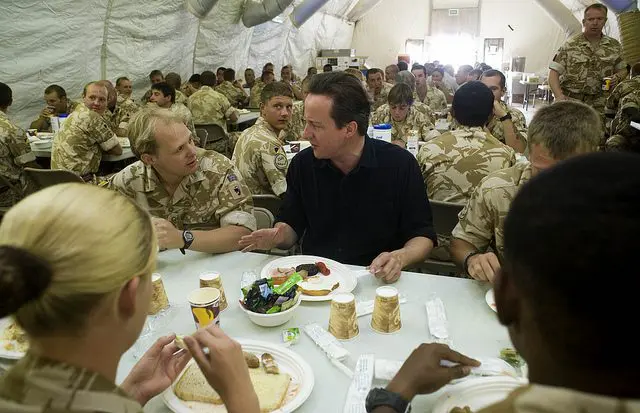 The British Prime Minister David Cameron visits British Troops based in Afghanistan.