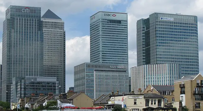 Canary Wharf banks