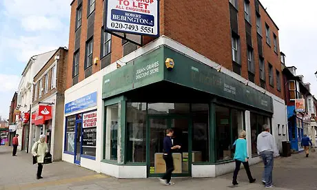 UK recession – empty shop