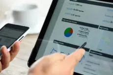 Modern digital marketing on the tablet