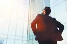 Man outside building