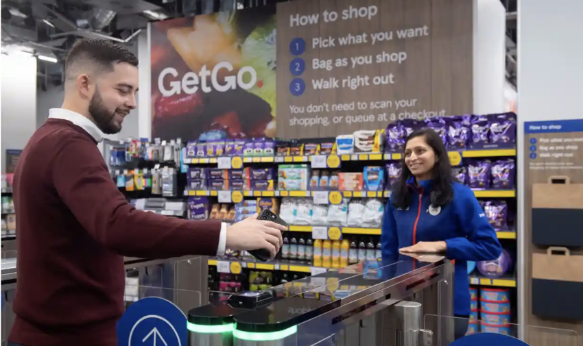 Tesco is fighting back against Amazon with its first “just walk out” store, where it is possible to buy groceries without having to scan items or visit a till.