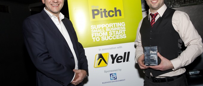The Pitch 2011 winner Ross Dickinson with Richard Hanscott, Yell UK CEO