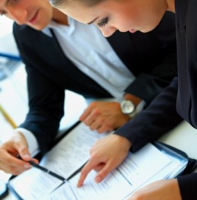 Businessteam at a meeting