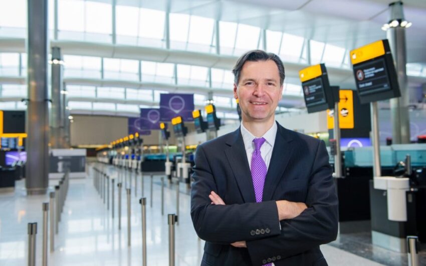 John Holland-Kaye at Heathrow Airport