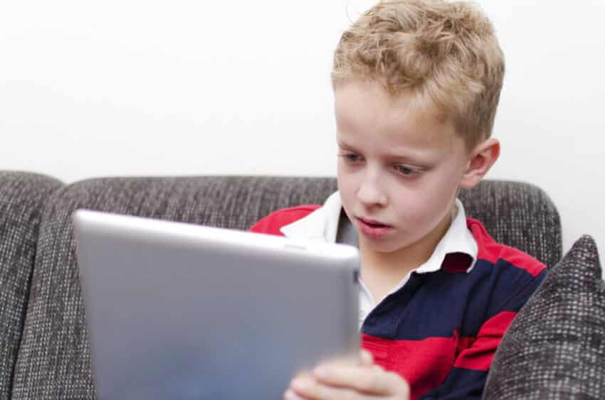 child using Facebook