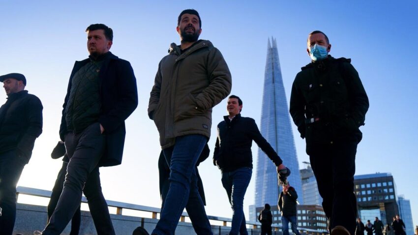 Boris Johnson said the country is on a path to “complete normality” as commuters began returning to the office.