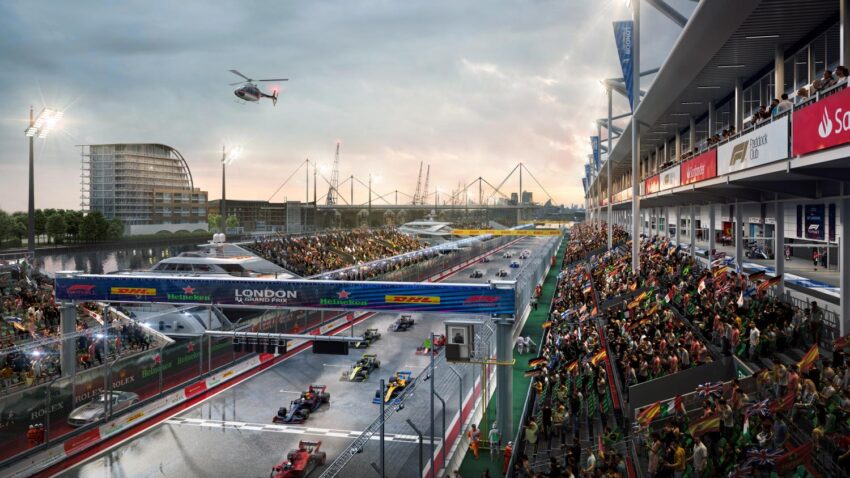 A Formula One motor racing track is included in plans being drawn up that would lead to the Royal Docks in east London being turned into a new waterfront destination.