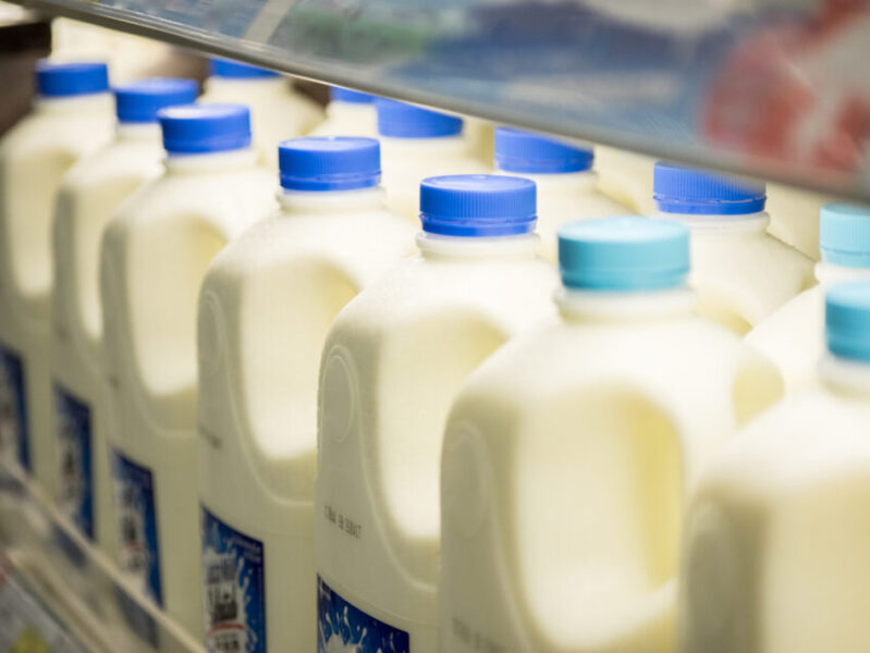 Tesco has cut the price of its milk for the first time since May 2020, in a possible sign that price rises for a weekly shop could be starting to ease.